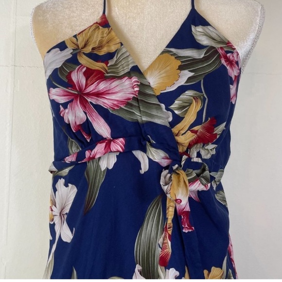 Aloha Hut Hawaiian Halter Tie Neck Dress Size XL - Picture 2 of 5